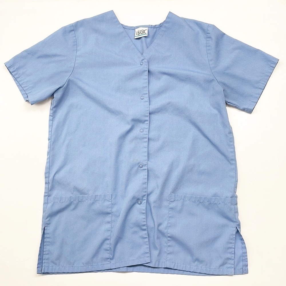 Simply Basic blue scrub top / medical uniform